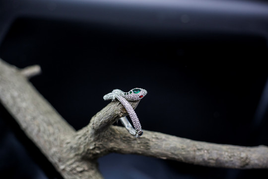 蛇形钻石手镯手环
