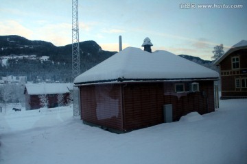 雪景 挪威 卑尔根