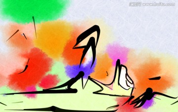 清新抽象畫