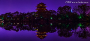 大明湖超然楼夜色美景