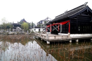 蘇州園林 荷塘 亭臺樓閣