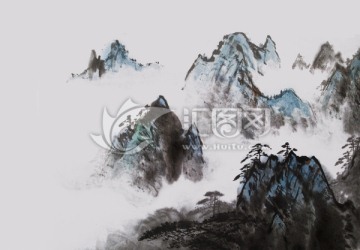 水墨黃山