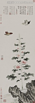 明 戴進(jìn) 葵石蛺蝶圖