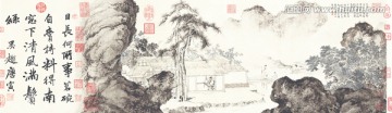 明 唐寅 事茗圖 畫(huà)心
