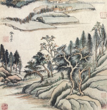 董其昌仿古山水冊(cè)