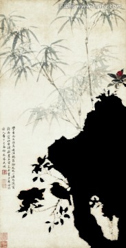 花竹棲禽圖 高清精修