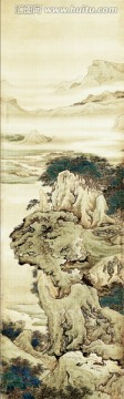 清 袁江 阿房宮 國畫古畫