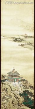 清 袁江 阿房宮 國畫古畫