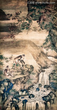 蜂猴圖 高清精修