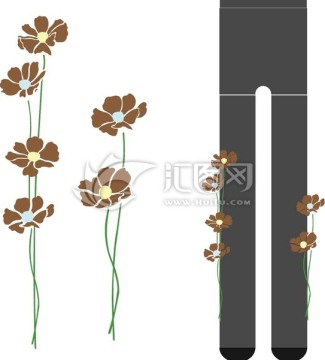 小雛菊側(cè)退植絨 一體褲