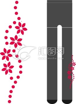 小花側(cè)退局部花 一體褲
