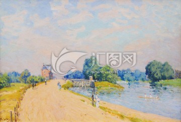 歐式印象派風(fēng)景油畫