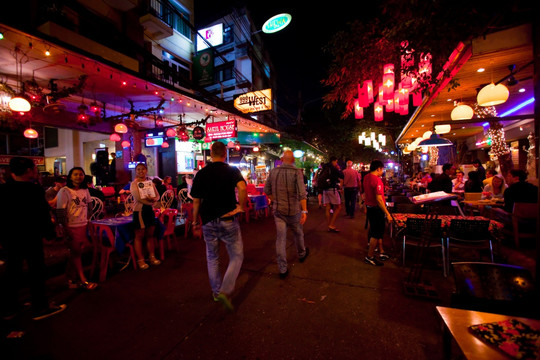 泰国街景 曼谷夜市