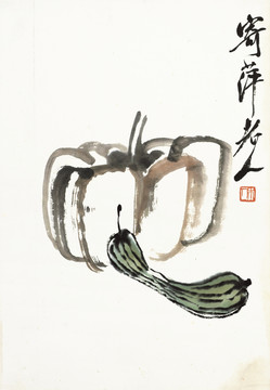 齊白石國畫 原件電分掃描高清圖