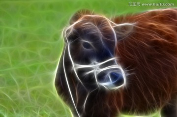 無框畫 牛頭