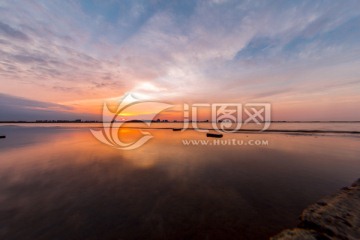 滴水湖夕阳