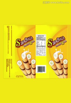 國外餅干手指蛋卷包裝設計