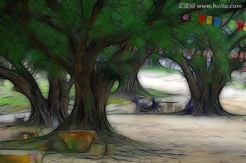 抽象畫 無框畫 抽象風(fēng)景