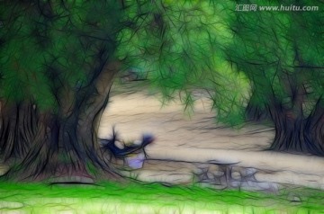 無(wú)框畫(huà) 抽象風(fēng)景