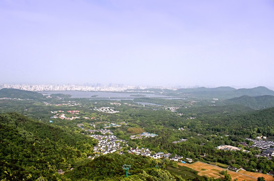 杭州西湖灵隐景区全景