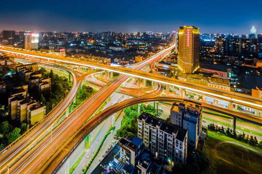 杭州德胜高架夜景