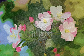 裝飾畫(huà) 無(wú)框畫(huà) 海棠