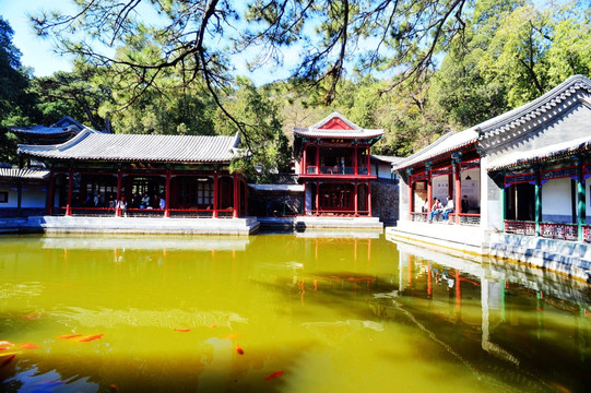 初春的香山公園見心齋