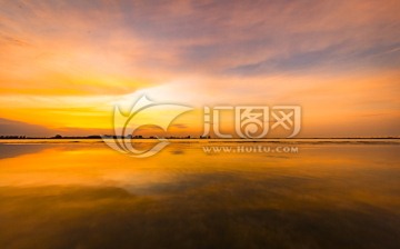 上海滴水湖日落
