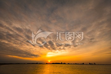 滴水湖日落风光