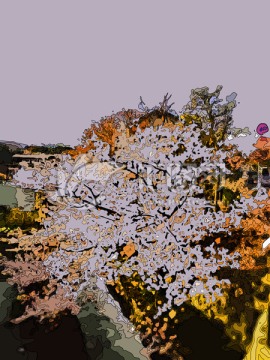 抽象樱花树