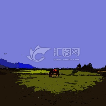 草原上的馬