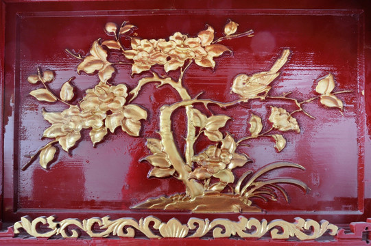 木雕花卉图案