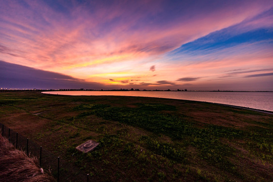 滴水湖夕阳