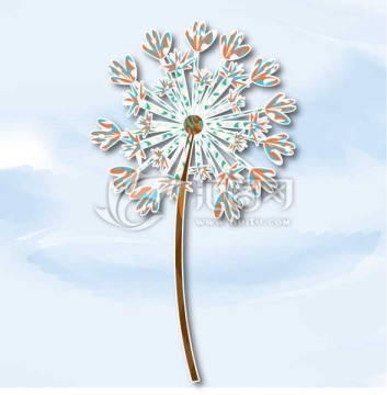 蒲公英 菊花 秘密花園 裝飾畫(huà)