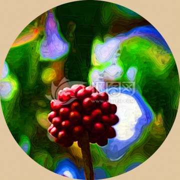 植物果實裝飾畫