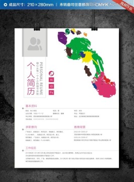 創(chuàng)意腳印求職簡(jiǎn)歷