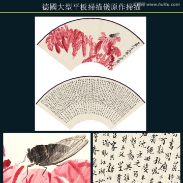 齊白石 國畫扇面 （未分層）