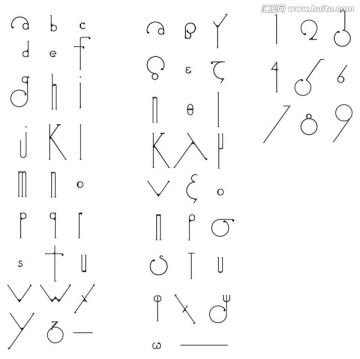 線條英文字體