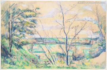 田園風景印象油畫 尚塞高清作品