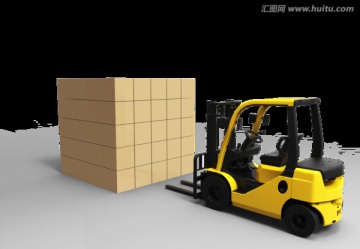 叉車倉庫紙箱