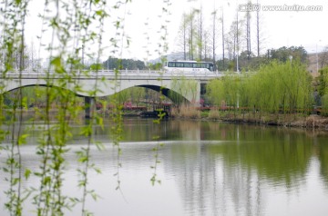 滁州城河公园永济桥春色