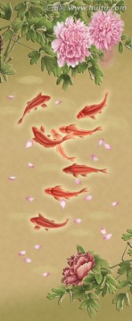 牡丹和魚豎版