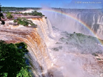 南美巴西伊瓜苏瀑布