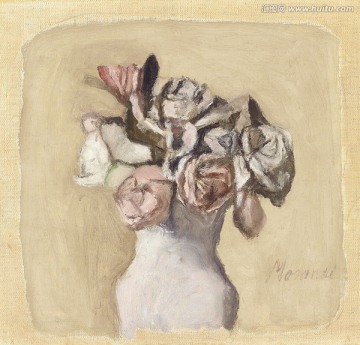 抽象花卉油畫 莫蘭迪高清作品