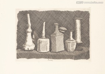 抽象靜物油畫 莫蘭迪高清作品