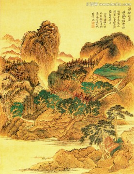 水墨山水国画 恽南田高清扫描件