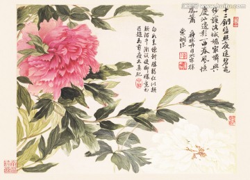 花草山水國畫 惲南田高清掃描件