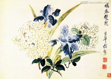 花草山水國(guó)畫(huà) 惲南田高清掃描件