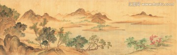 水墨山水國(guó)畫 惲南田高清掃描件