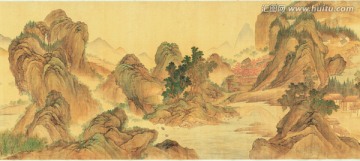 水墨山水國畫 惲南田高清掃描件